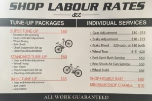 Dodge City Cycles Shop Labour Rates